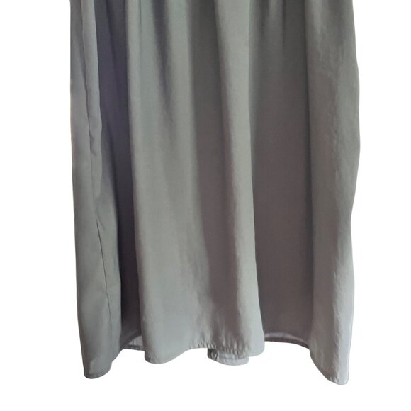 H&M Gray Sleeveless Zip-Front Dress With Pleated Detail & V-Neckline - Size 2 - Picture 8 of 11